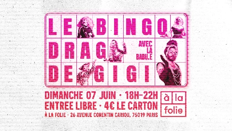 Bingo Drag de Gigi Von Dredee à la Folie! avec La Babu.e