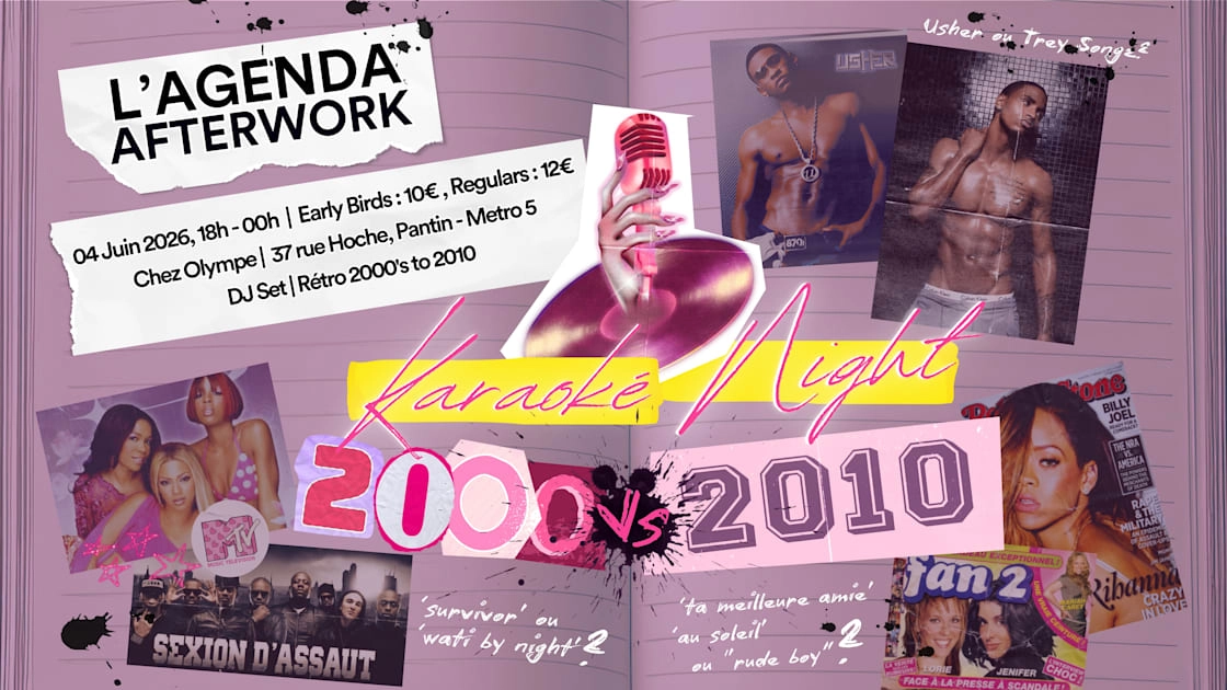 L'agenda Afterwork - Karaoke Night Années 2000 Vs 2010