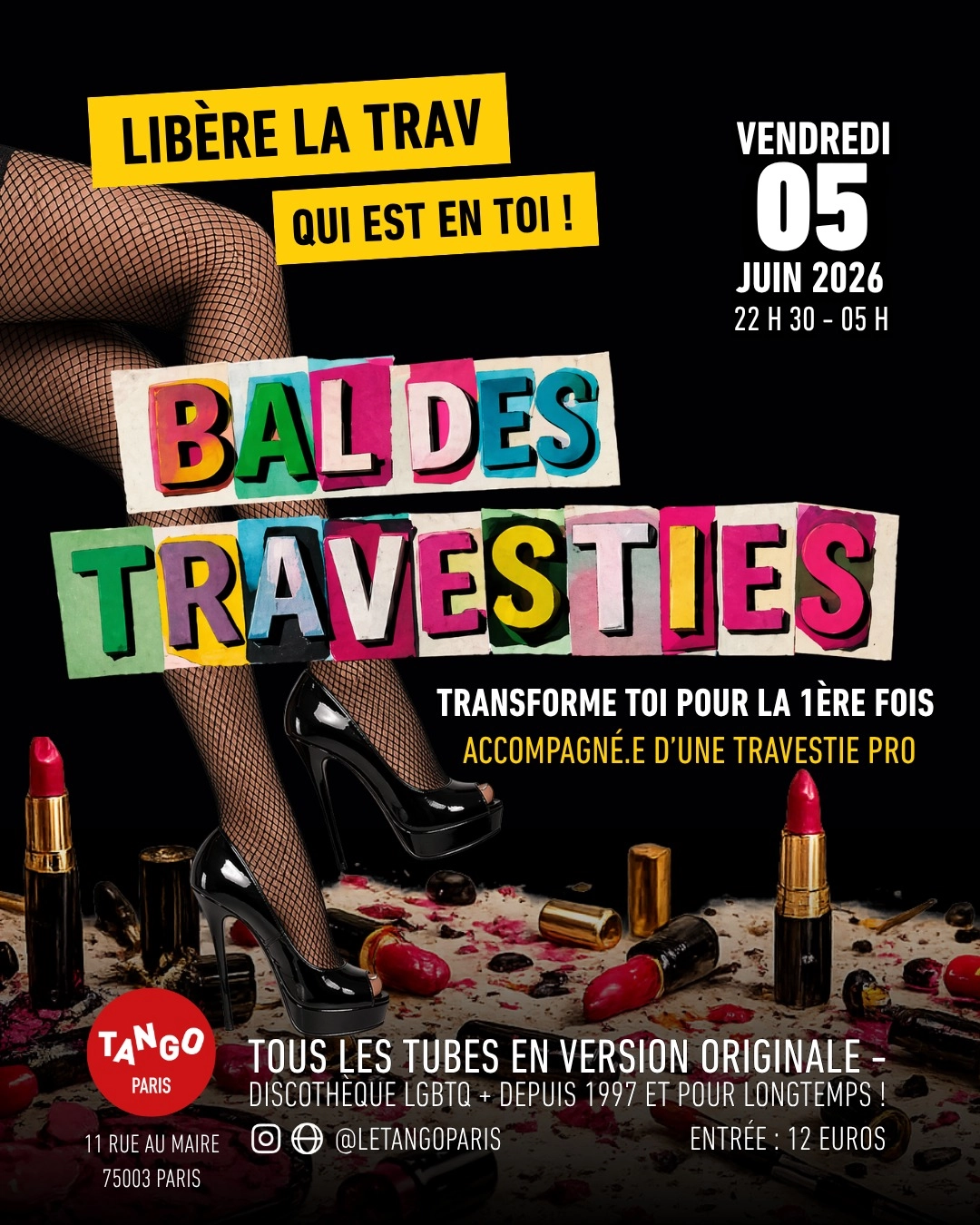 Le Bal des Travestis ! Venez travesti.e.s !