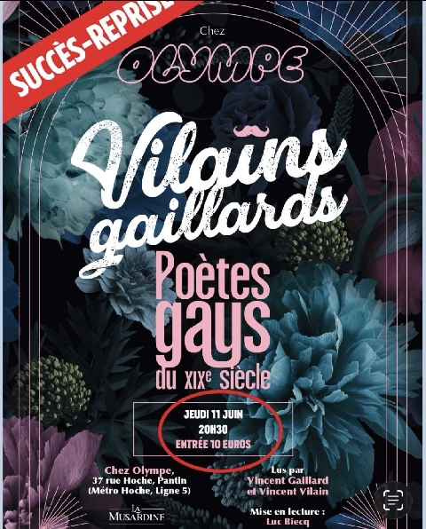 Lecture de poésies érotiques gays