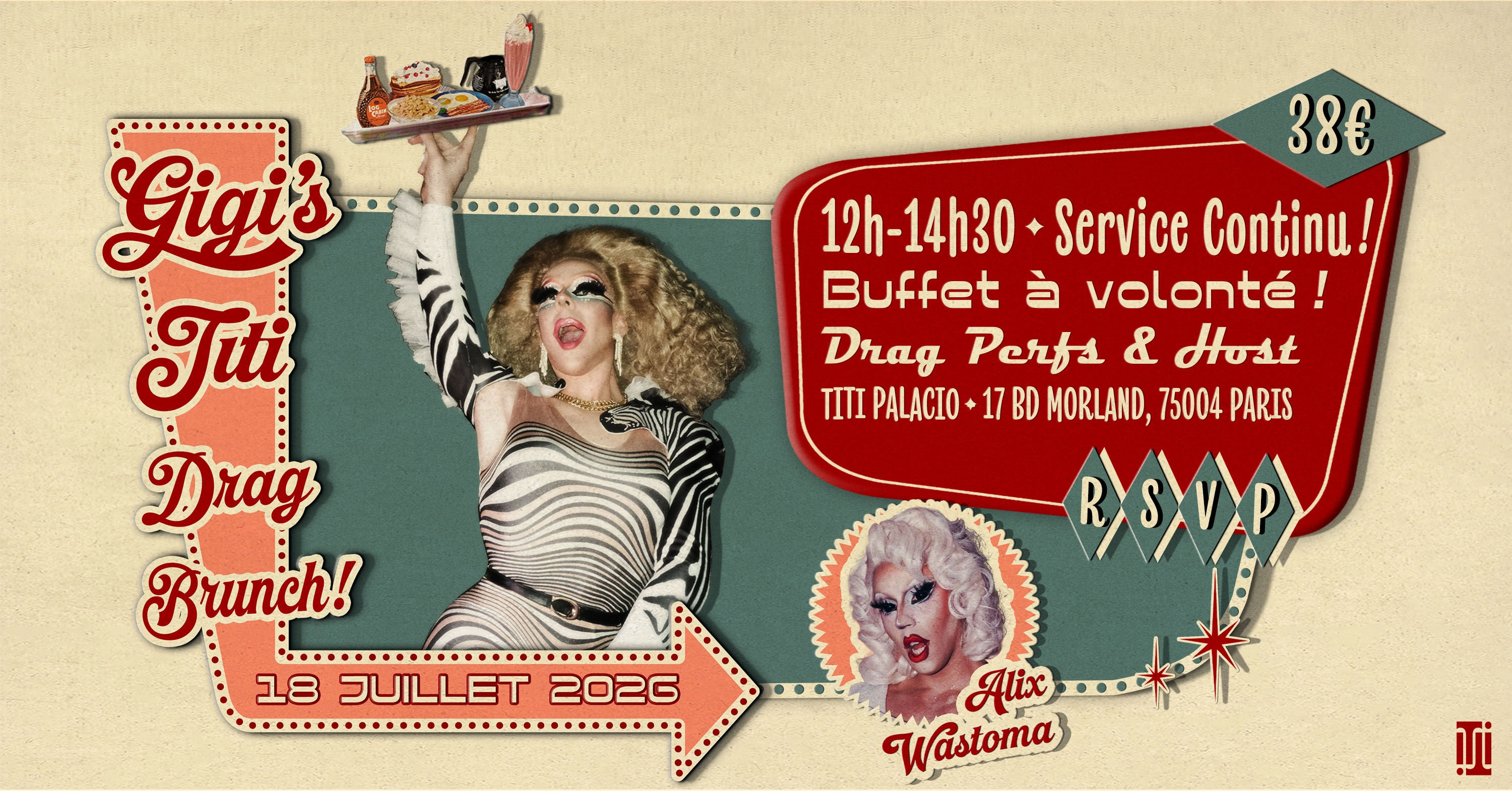 Gigi's Titi Drag Brunch avec Alix Wastoma!