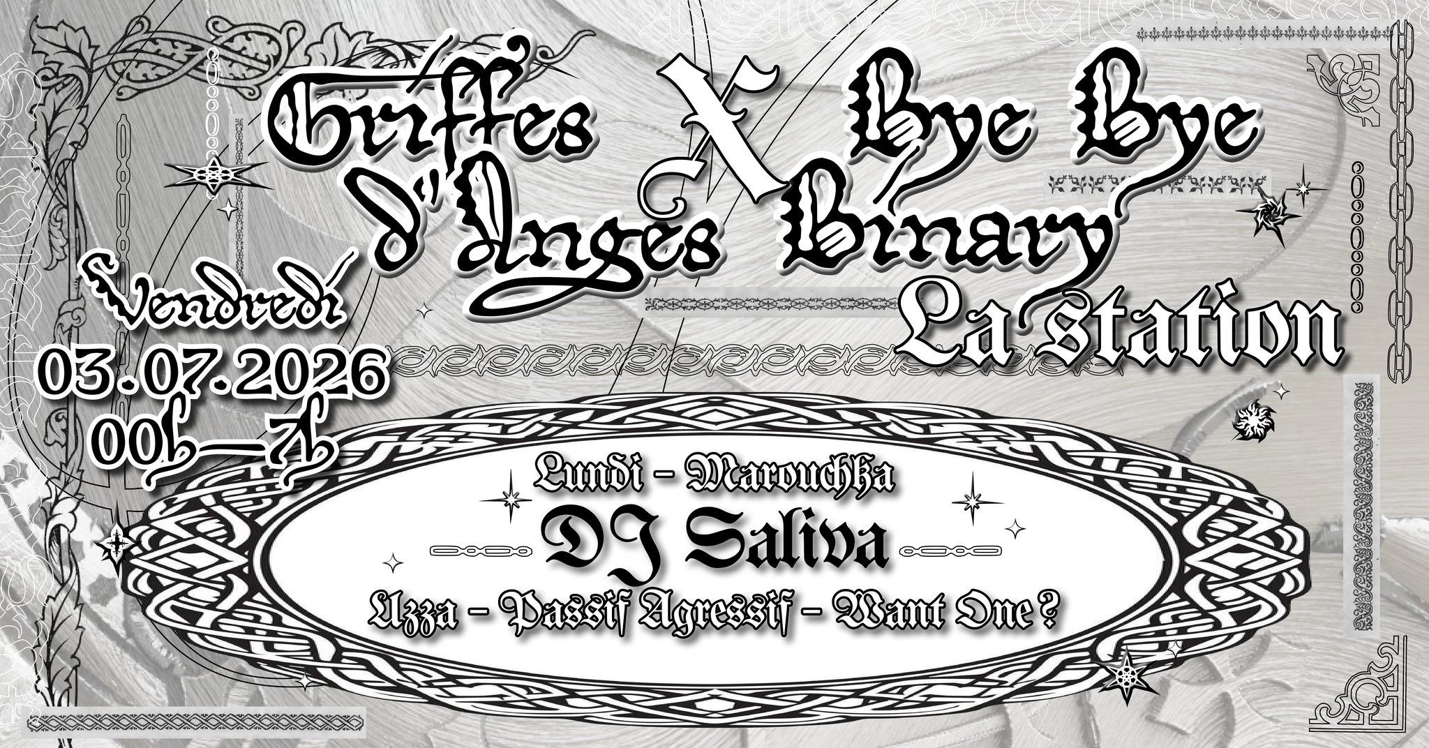 Griffes d'Anges 5 years — w/ Dj SALIVA & Bye Bye Binary